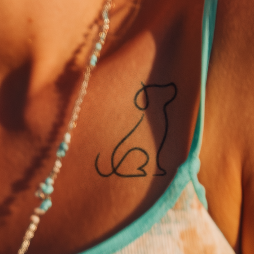 Minimalist Pup Tattoo