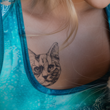 Geometric Cat Tattoo