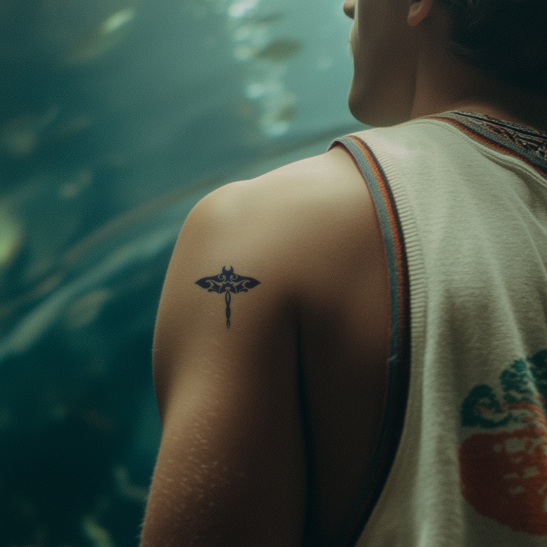 Mystique Manta Ray Tattoo