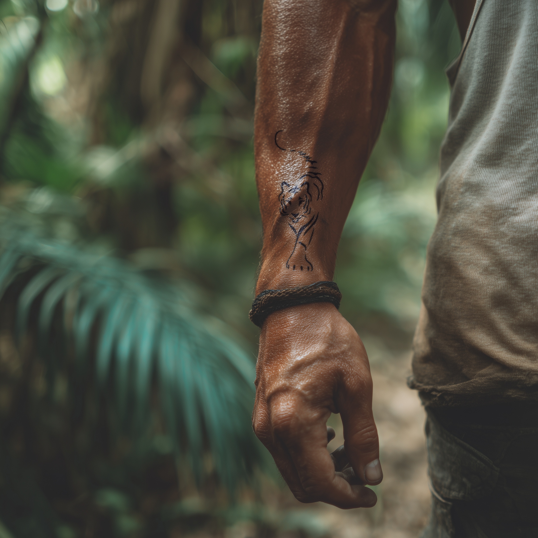 Strolling Tiger Tattoo