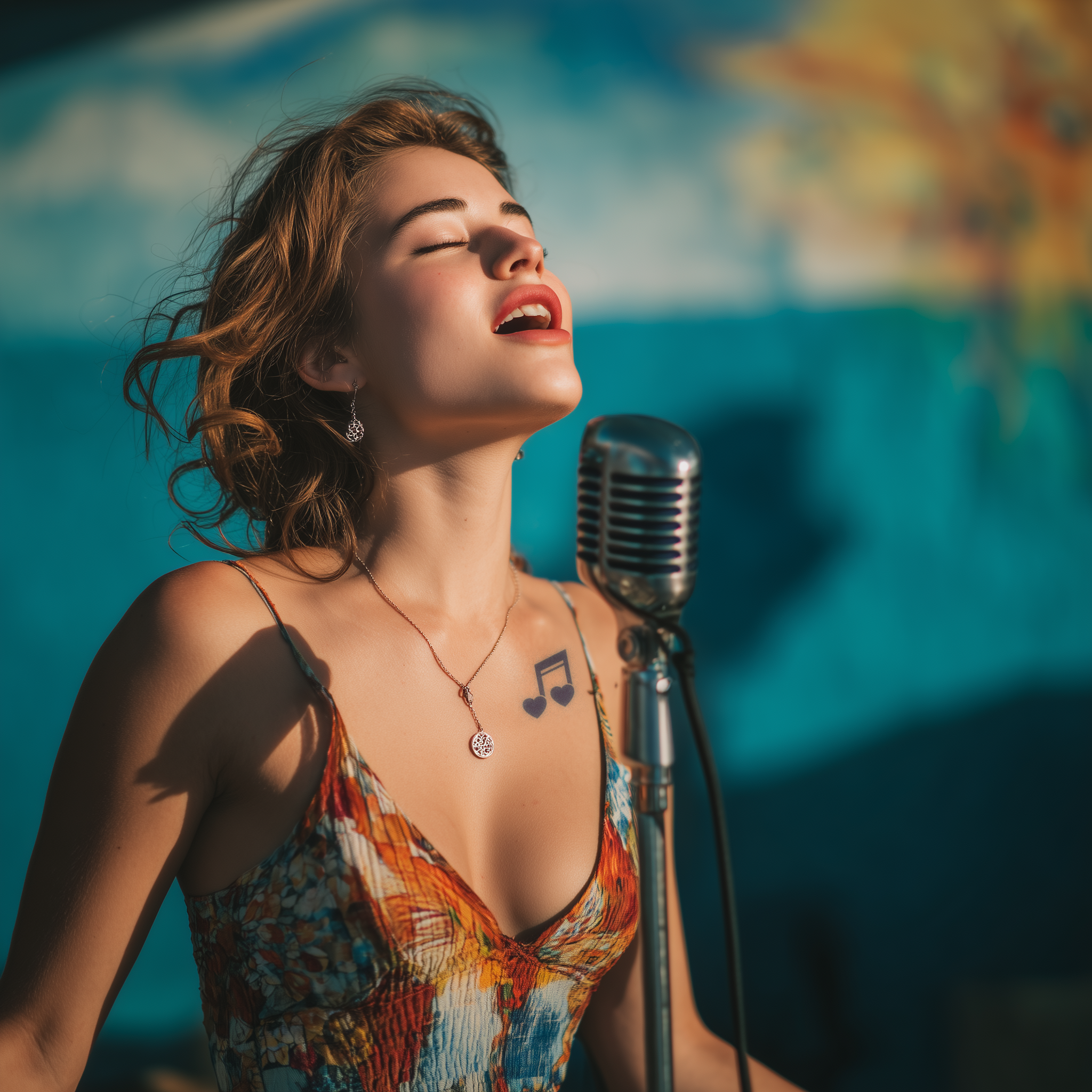 Noten mit Herzen Tattoo