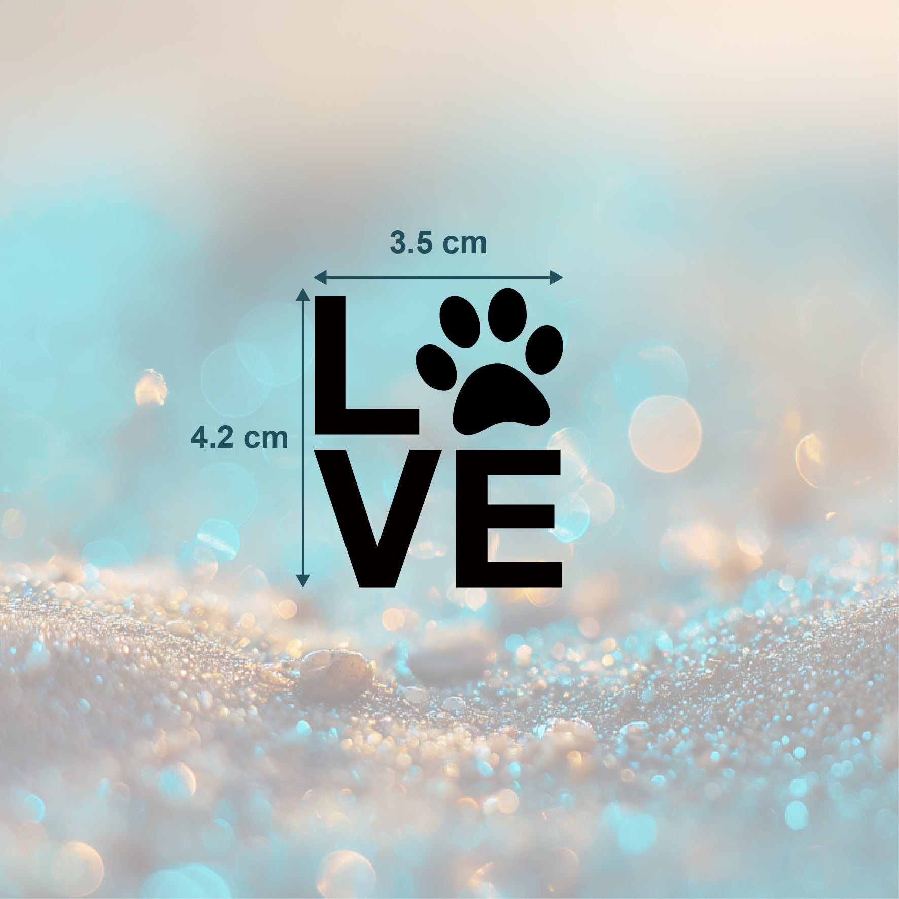 Love small Paw Tattoo