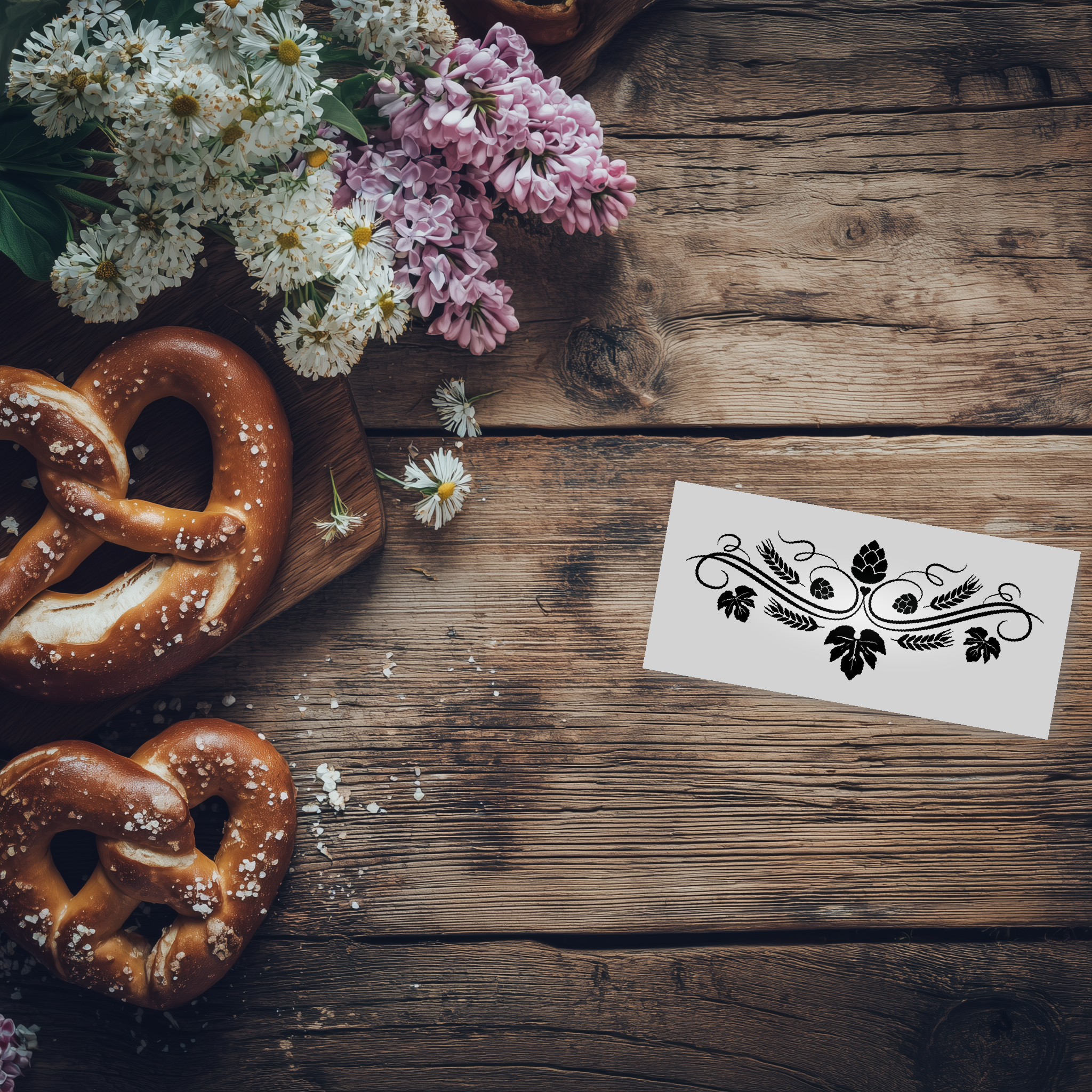 Hopfen & Getreide Ornament Tattoo