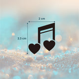 Noten mit Herzen Tattoo