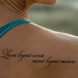 Loved beyond words, missed beyond measure Tattoo