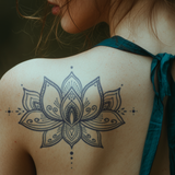 Lotusblume Mandala Tattoo
