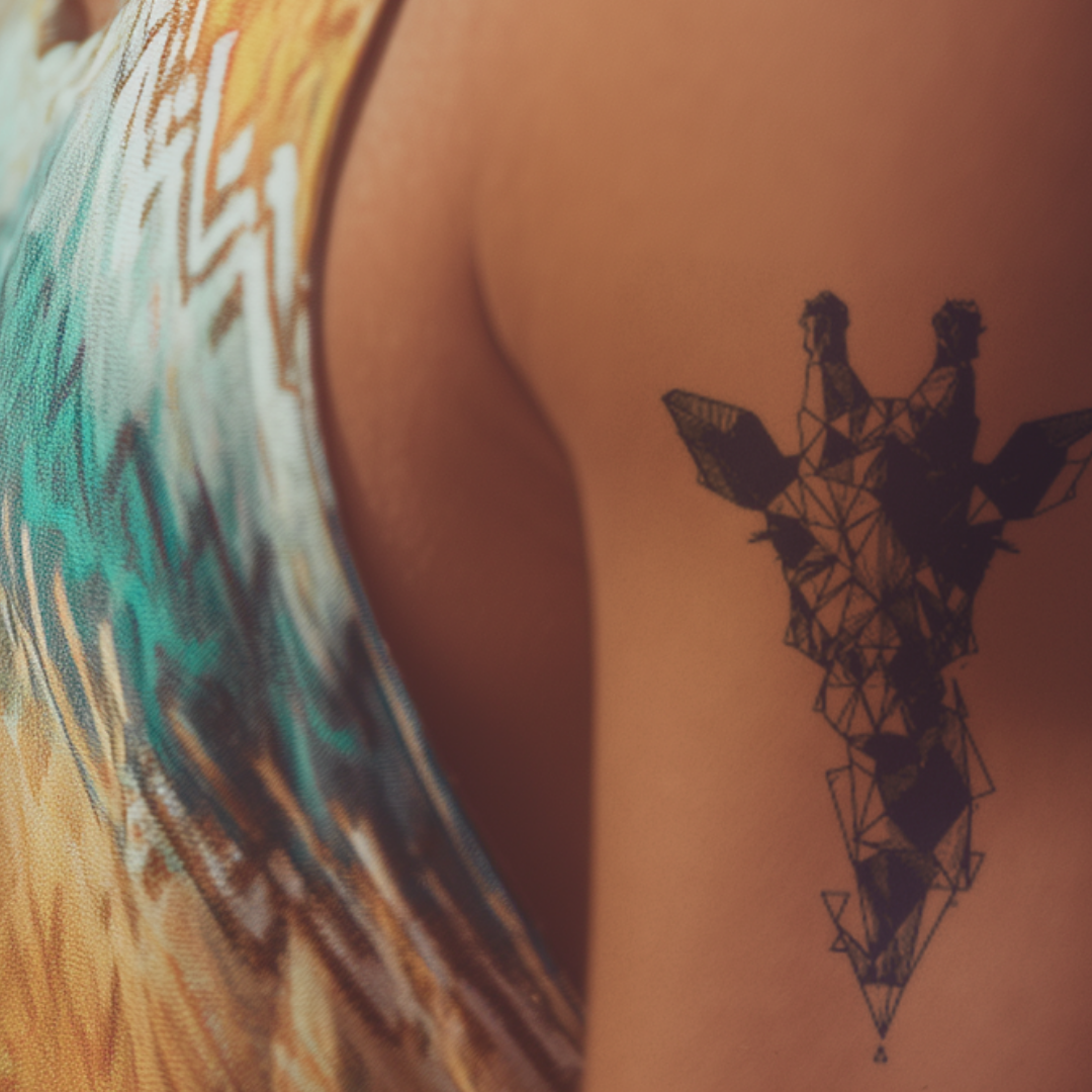 Geometrische Giraffe Tattoo
