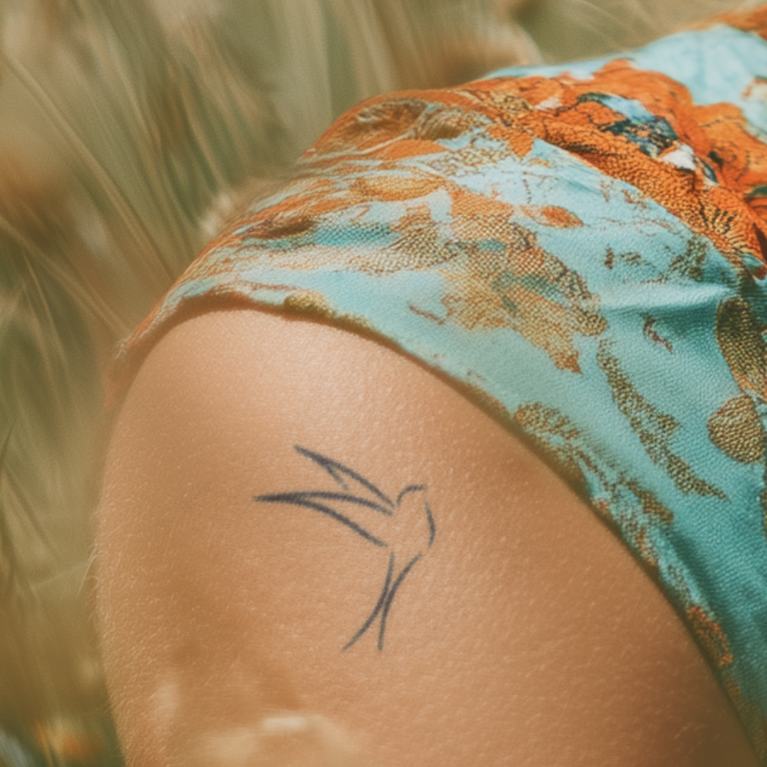 Minimalistische Taube Tattoo