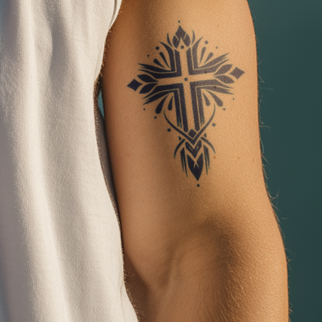 Tribal Cross Tattoo