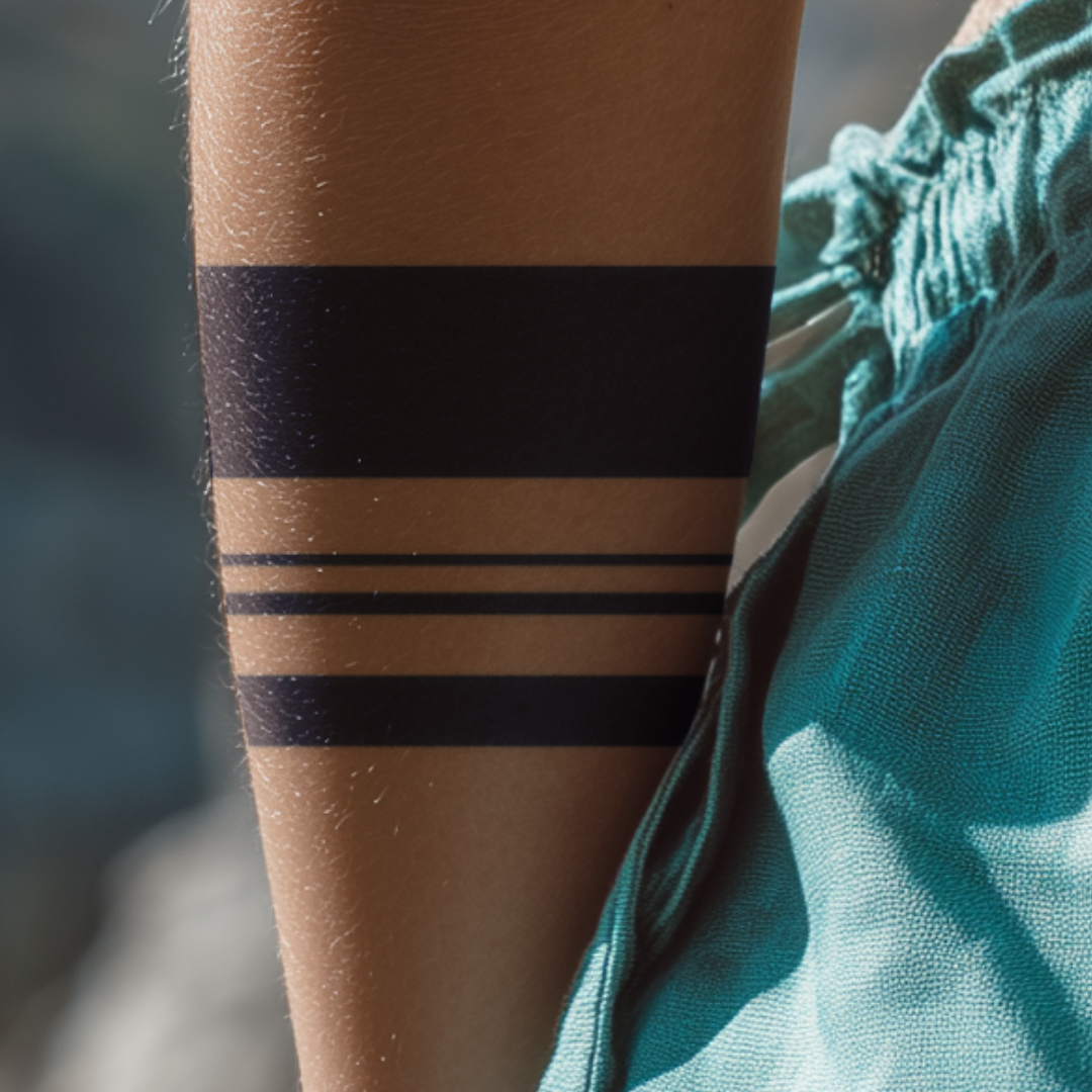 Contrast Lines Tattoo