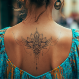 Geometric Lotus Tattoo