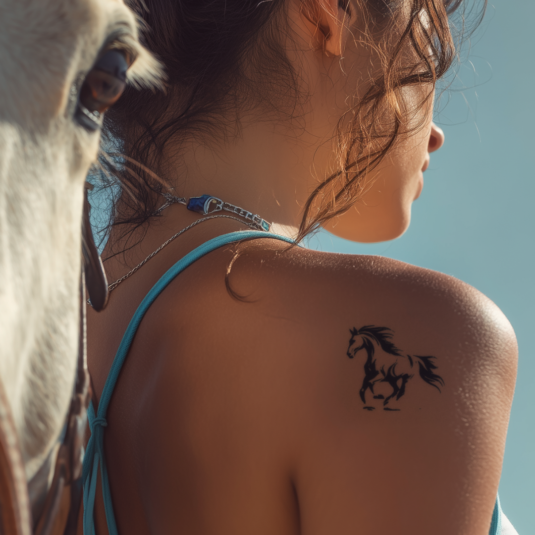 Galoppierender Hengst Tattoo
