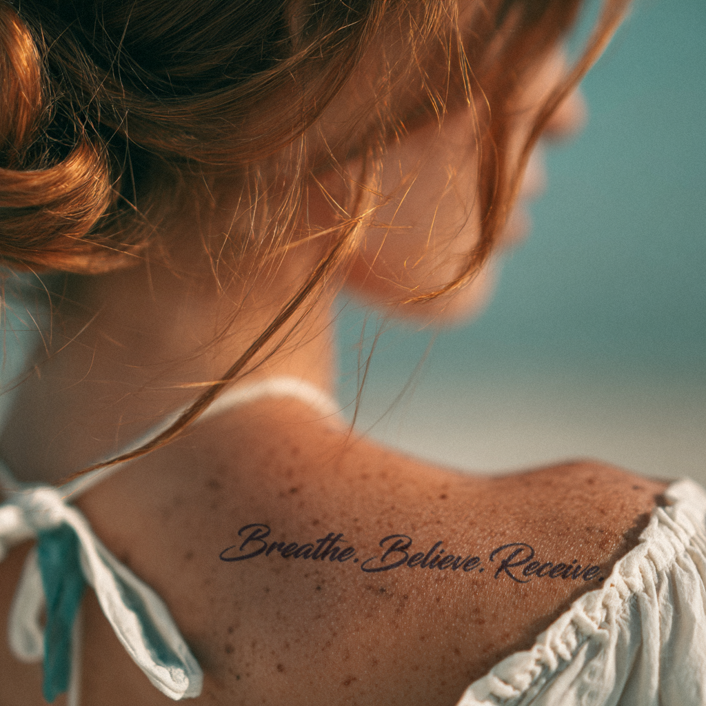Breathe Believe Receive Tattoo