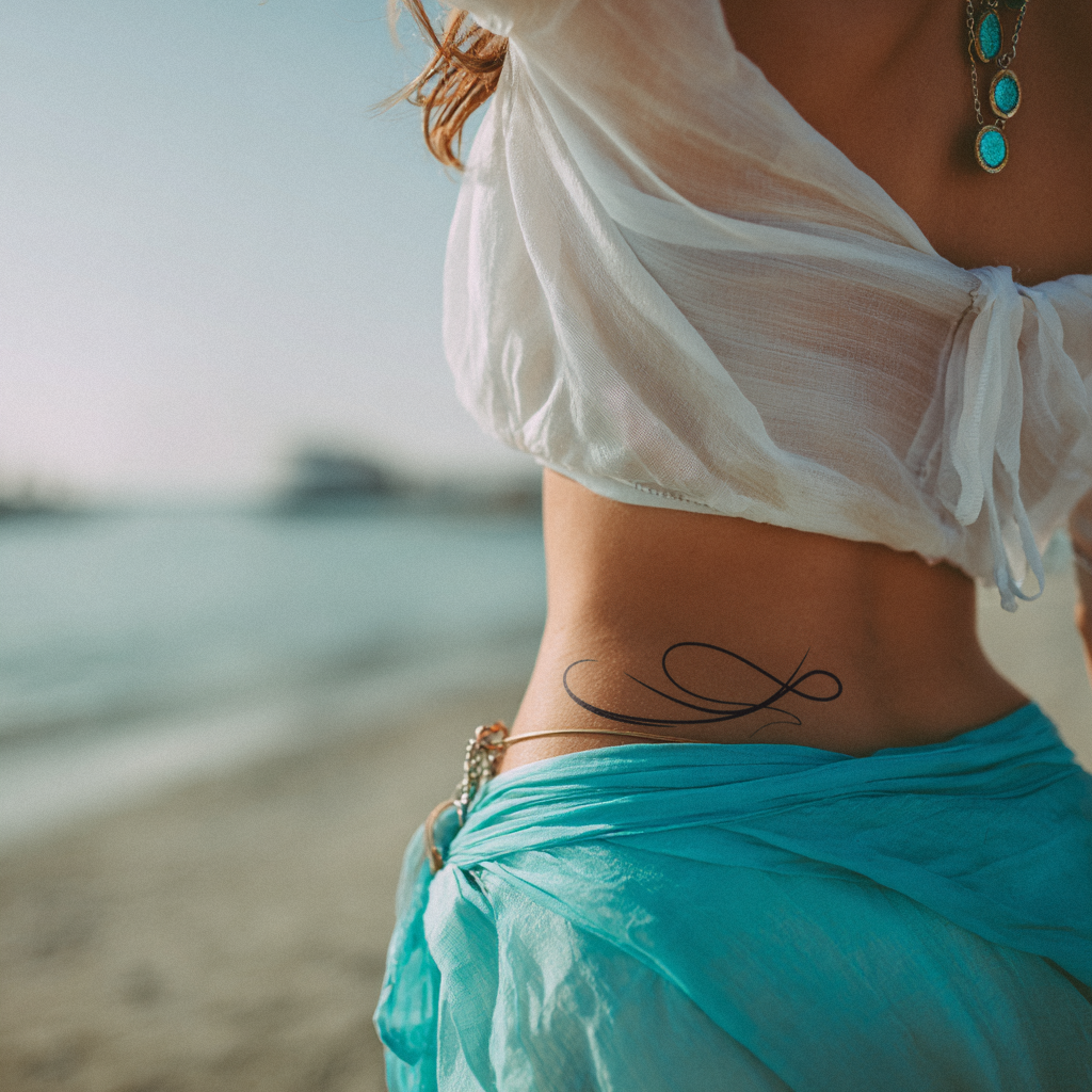 Federleichter Bogen Tattoo