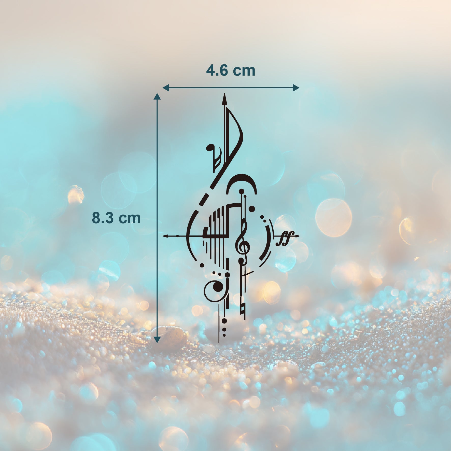 Abstrakter Notenschlüssel Tattoo