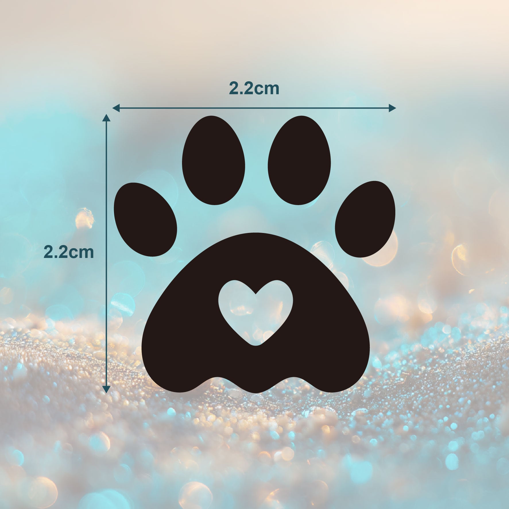 Pfötchen mit Herz Tattoo