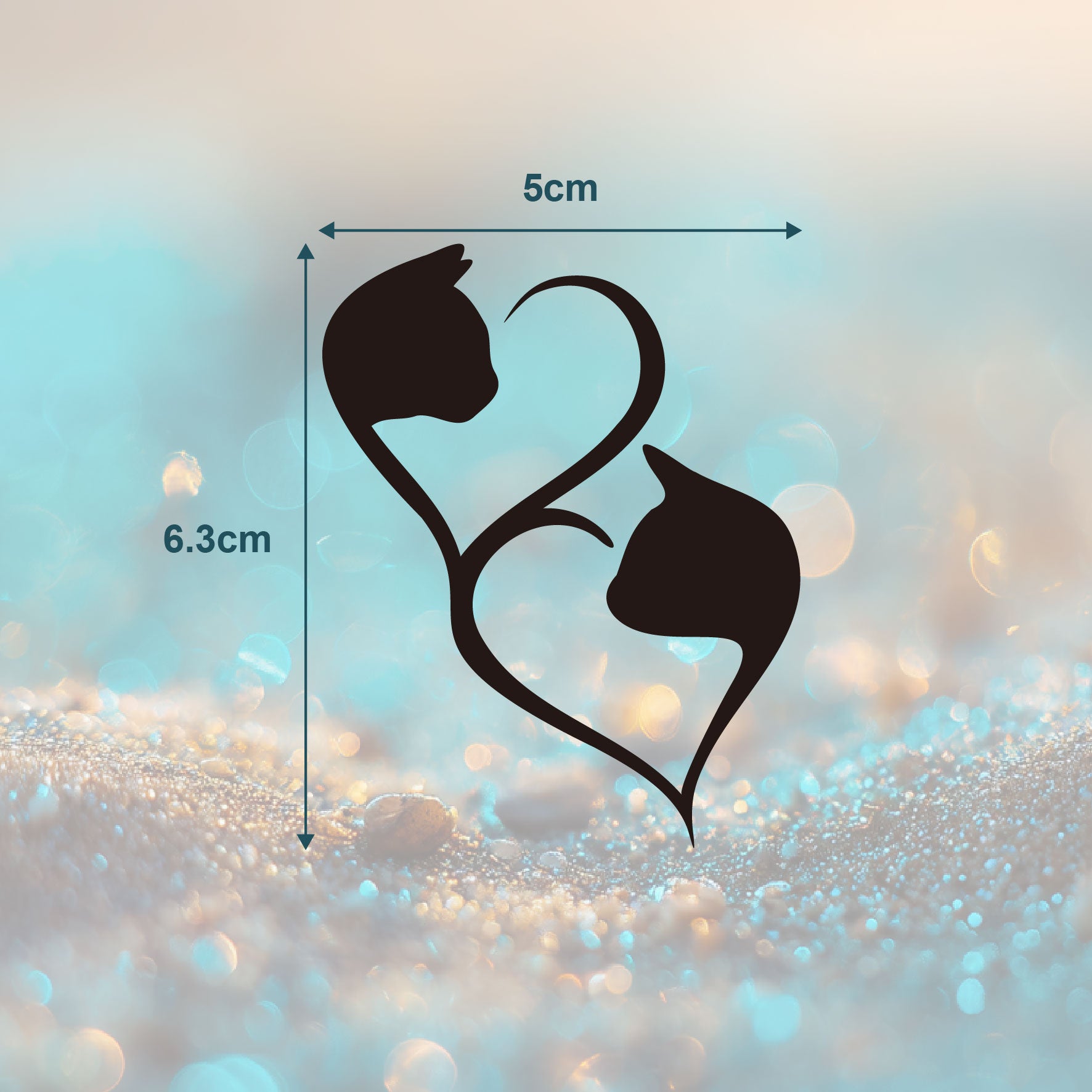 Twisted Cat Love Tattoo