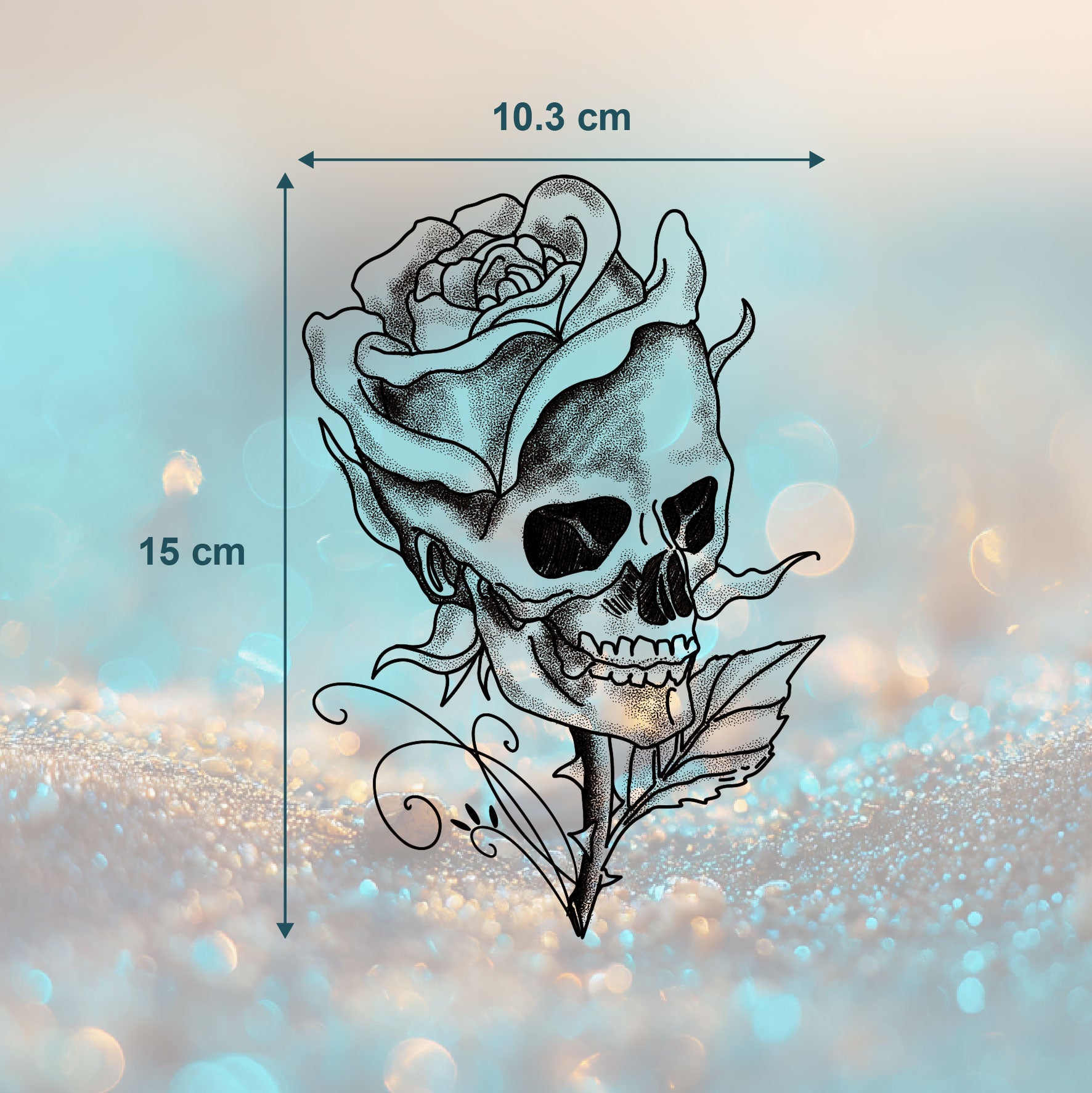 Rosenschädel Tattoo